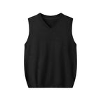 Fashionable V-neck Pullover Knit Vest For Early Spring