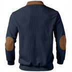 Notched-collar Patchwork Knit Top With Embroidered Zipper Hoodie