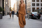 Women’s Leopard Print Sleeveless Top and Chiffon Pants Set