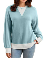Contrast Dropped Shoulder Sweatshirt