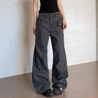 Women’s Straight Leg Slightly Flared Washed Casual Pants