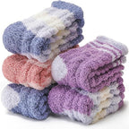 Striped Mid-calf Thickened Warm Coral Fleece Socks