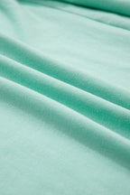 Moonlight Jade Solid Color Pocketed Raw Edge Babydoll Dress