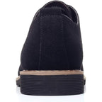 Dadawen Mens Size 10 Black Suede Low Heel Lace Up Oxford Dress Loafer Shoes