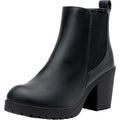 New Vepose Womens Size 8.5 Black 3" Heel Ankle Boot Round Closed Toe Shoes