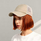Distressed Washed Mesh Baseball Cap – Frayed Unisex Hat for Outdoor & Daily Wear