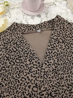 Leopard Cami Cardigan and Shorts 3-Piece Set
