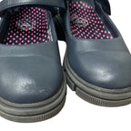 Jabasic Toddler Girls Size 8 Navy Blue Hook Loop Low Heel Mary Jane School Shoes
