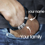 European And American Braided Beaded Bracelet Men's DIY Custom Letters