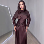 Silky Long-sleeved Elegant And Sophisticated Dress