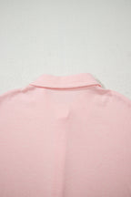 Light Pink 3 Pcs Crop Tank Top Shorts with Cardigan Lounge Set
