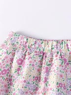 Children's Floral Unicorn Top and Shorts Set