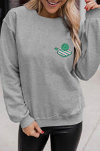 Gray PICKLE BALL SOCIAL CLUB Game Day Fashion Graphic Sweatshirt