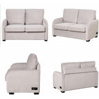 2 In 1 Velvet Sleeper Sofa With USB Port Convertible Loveseat Bed Soft Velvet Upholstery For Small Living Rooms Guests