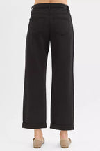 RISEN Tummy Control Mid Rise Ankle Barrel Relaxed Baggy