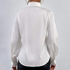 Women’s Ruffled Collared Blouse | Long Sleeve Dressy Work Top
