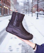 Women’s Winter Plush Snow Boots – Waterproof Side Zip Thick Sole Boots