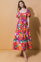 EVERYONE'S DESIRE WOVEN MIDI DRESS