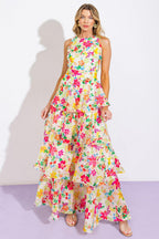 DEL REY HIGH RISE WOVEN MAXI DRESS