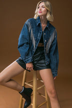 STUNNING EXCELLENCE WASHED DENIM JACKET