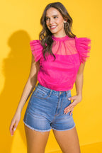 YOU'RE ON MY MIND TULLE TOP