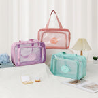 Large Capacity Transparent Wash Bag, Swimming Fitness Bath Bag, Cosmetics Storage Bag, Wet and Dry Separation Hand Shoulder Travel Bag for College Dorm Camp GymTransparent Cosmetic Bag,