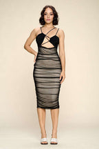 Fasheabe Curve Hugging Bodycon Midi Dress