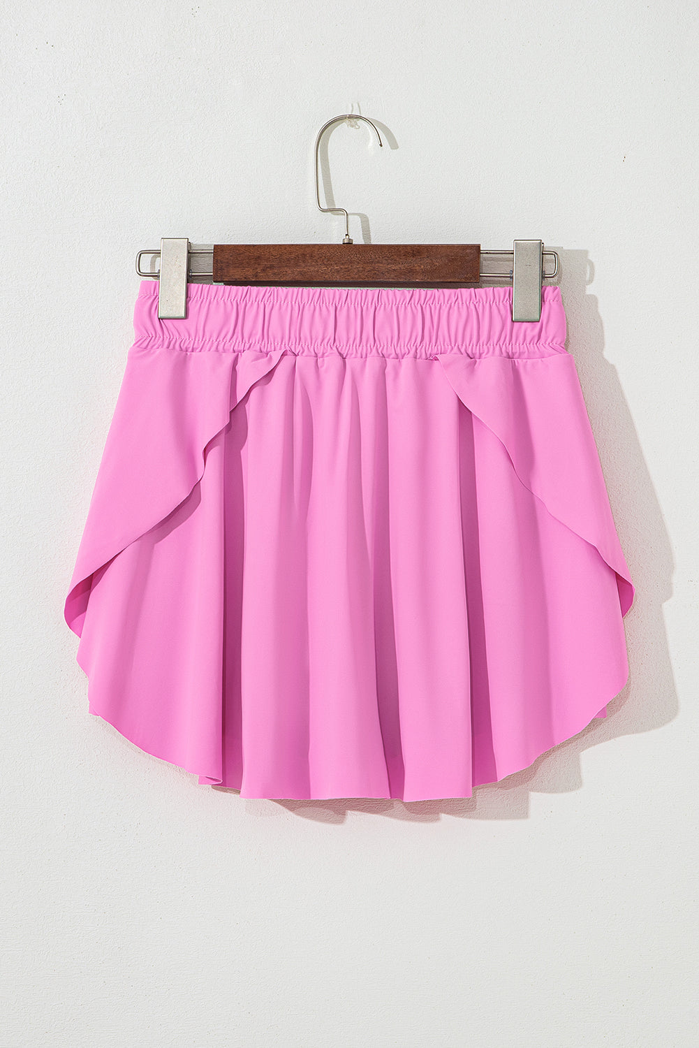 Sky Blue Drawstring High Waist Lined Tennis Skort