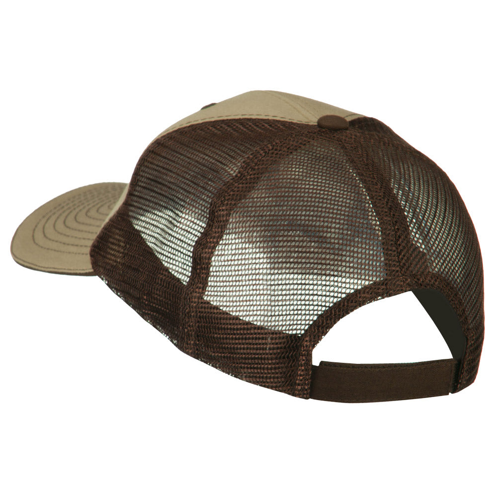 Sheriff Embroidered Big Size Garment Washed Mesh Cap