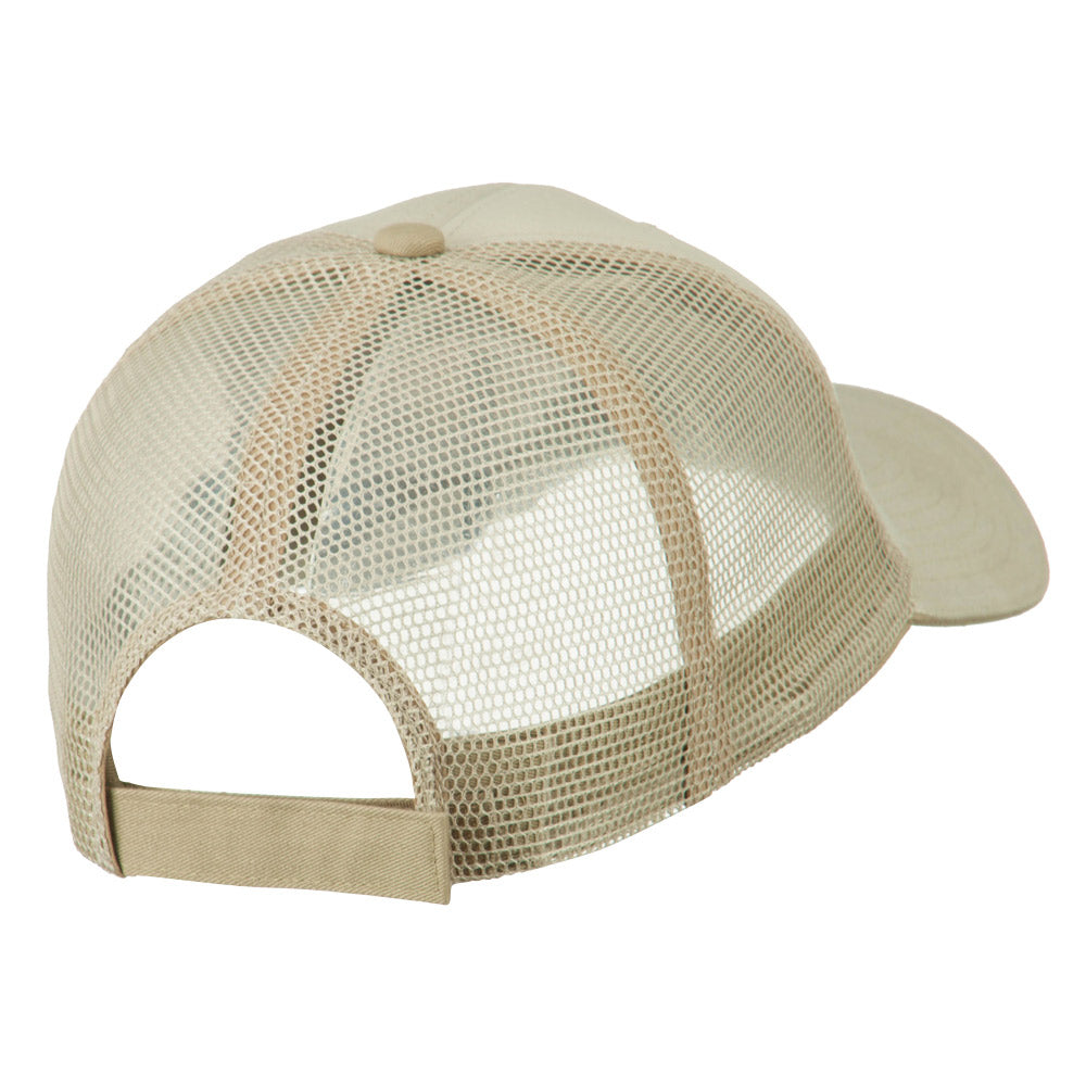 Sheriff Embroidered Big Size Garment Washed Mesh Cap