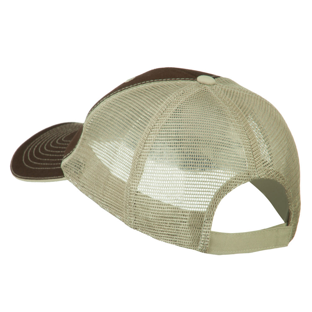 Sheriff Embroidered Big Size Garment Washed Mesh Cap