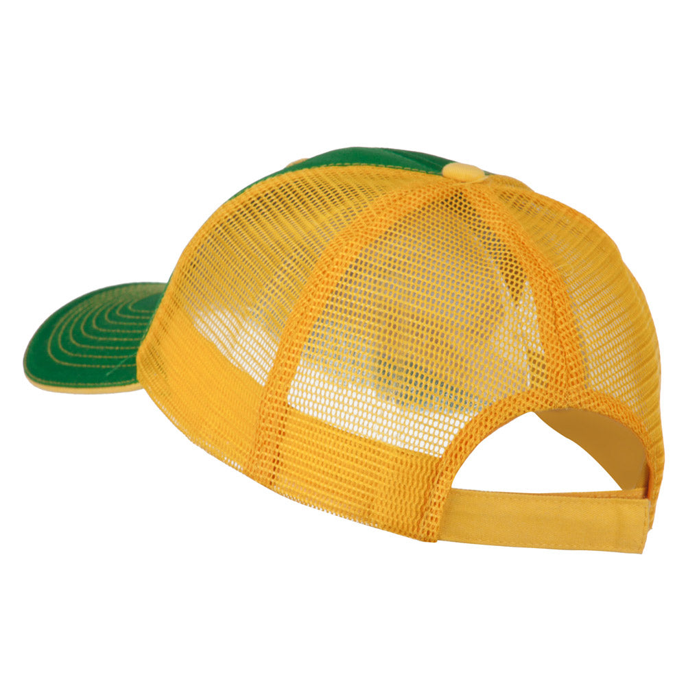 Sheriff Embroidered Big Size Garment Washed Mesh Cap