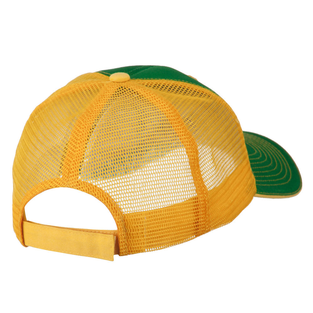 Sheriff Embroidered Big Size Garment Washed Mesh Cap