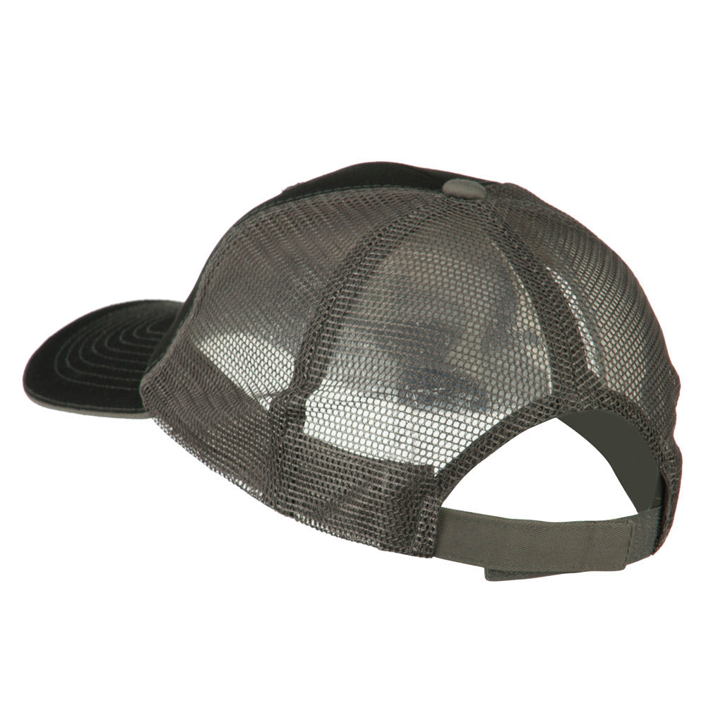 Sheriff Embroidered Big Size Garment Washed Mesh Cap