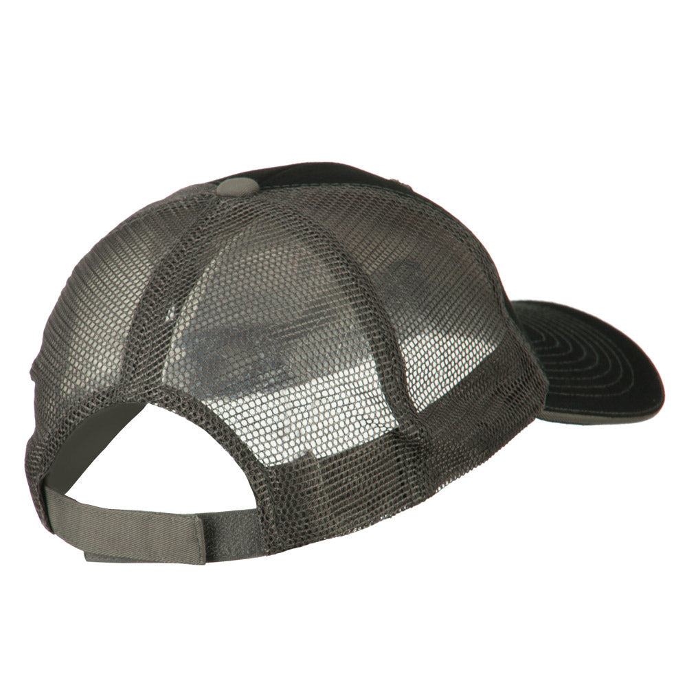 Sheriff Embroidered Big Size Garment Washed Mesh Cap
