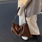 Retro Patchwork Stripe Crossbody Shoulder Bag