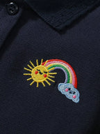 Children's Embroidered Rainbow Polo Dress