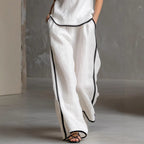 Women’s Sleeveless V-Neck Wide-Leg Pants Set