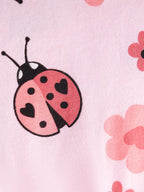 Children's Ladybug & Floral Print Two-Piece Set