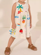 Children's Printed Sleeveless Summer Dress
