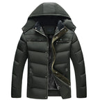 Men's Winter Wool Hooded Jacket with Fleece Lining