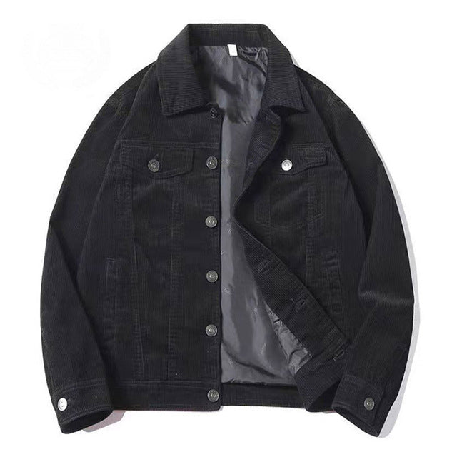 Men's Retro Corduroy Jacket for Spring and Autumn