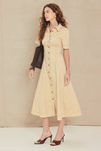 TREND ICON WOVEN MIDI DRESS