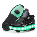 New Boy Student Roller Skating Shoelace Wheels