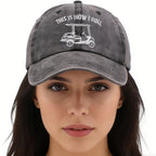 Funny Golf Cart Hat Adjustable Baseball Cap