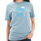Festival of Lights Graphic Design Ring Spun Combed Cotton Short Sleeve Deluxe Jersey T-Shirt
