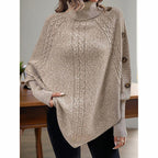 Women's Asymmetry Hem Turtleneck Sweater