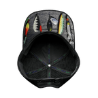 Fishing Hat - Baseball Hat Fit  - Cork - Charcoal Gray - Trucker Mesh