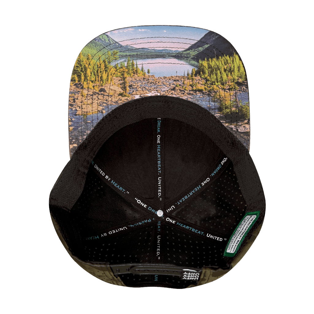 Fishing Hat - Baseball Hat Fit - Tan Camo - Laser Mesh