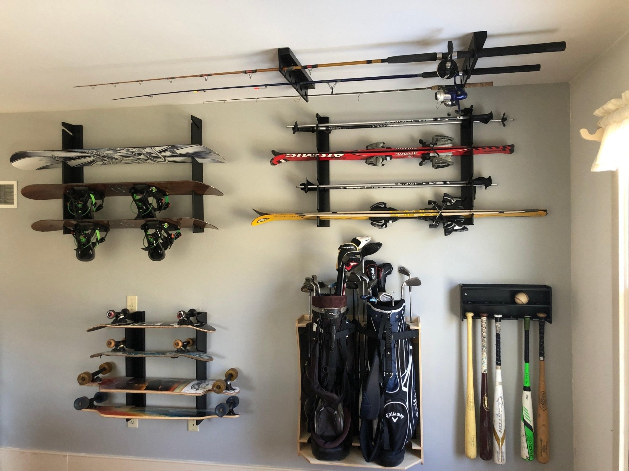 Wall-Mounted Fishing Rod Rack